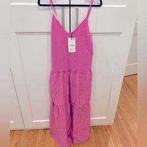 Floor length pink zara dress - new with tags